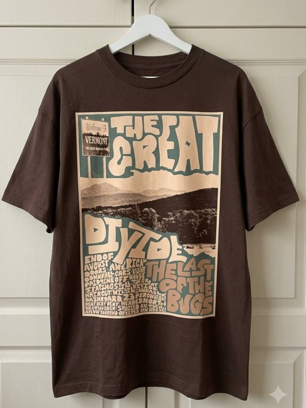 Noah Kahan The Great Divide Shirt - Dark Chocolate color